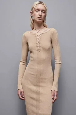 Abito a costine in lurex Essential
