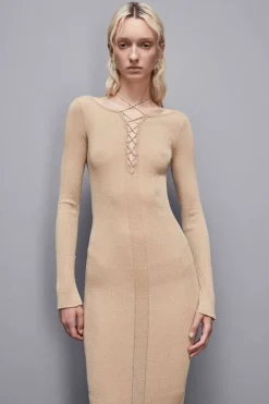 Abito a costine in lurex Essential