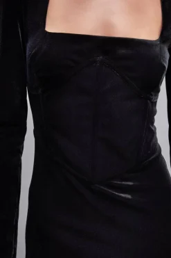 Abito bustier in velluto Essential