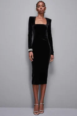 Abito bustier in velluto Essential