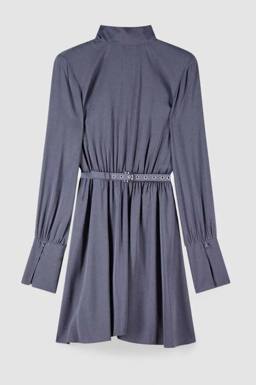 Abito con cintura in twill Essential