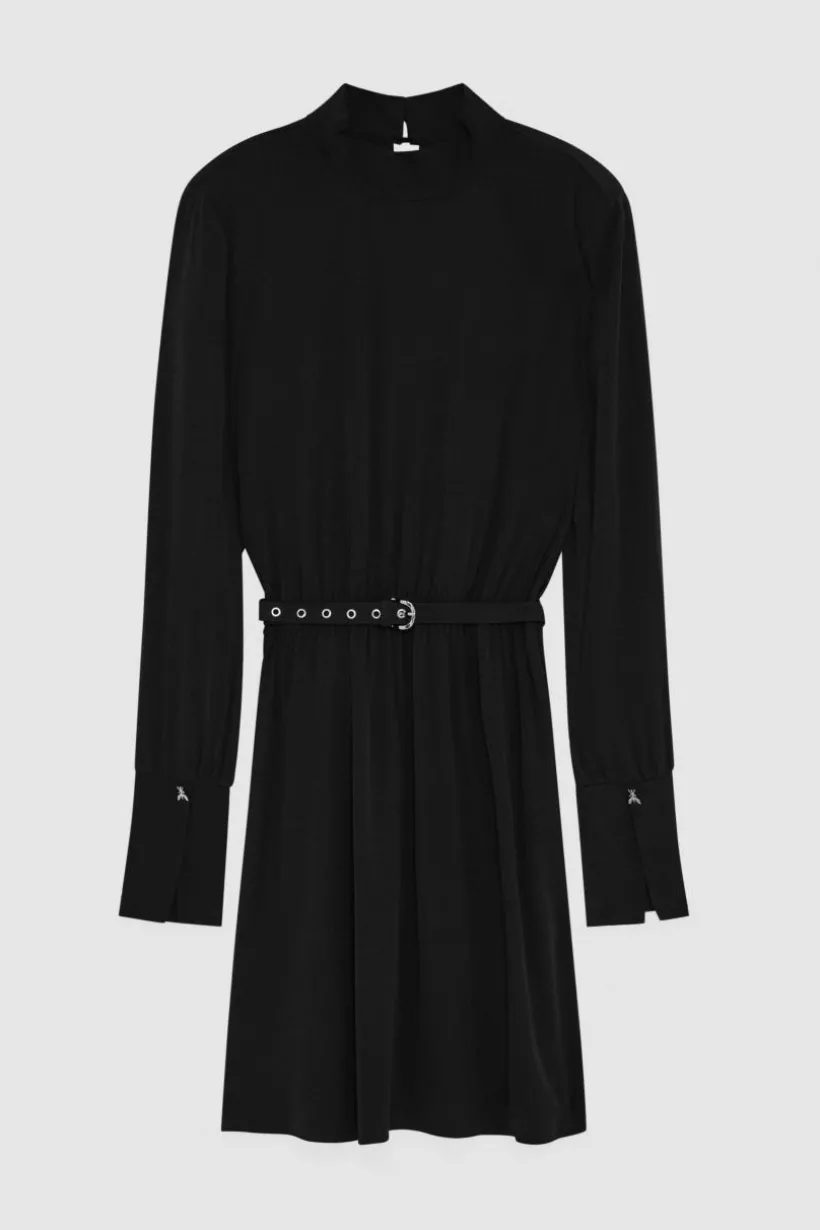 Abito con cintura in twill Essential