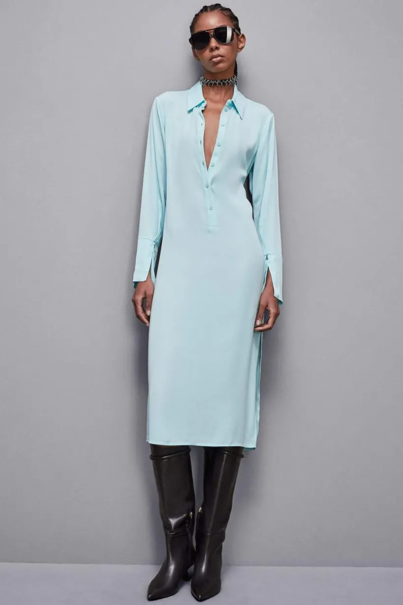 Abito con fusciacca in twill Essential
