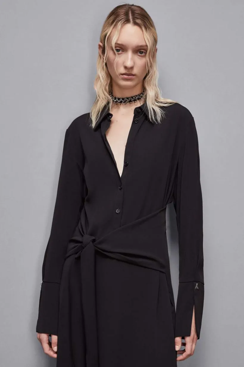 Abito con fusciacca in twill Essential