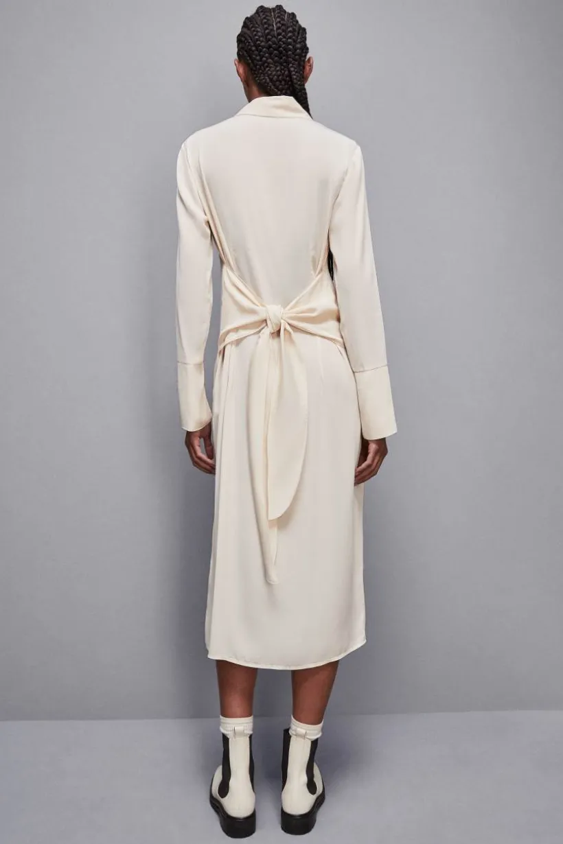 Abito con fusciacca in twill Essential