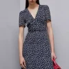 Abito midi fantasia in georgette