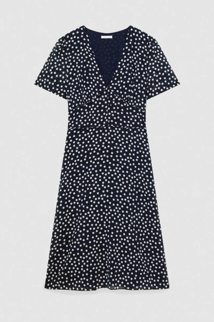 Abito midi fantasia in georgette