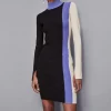 Abito Midi in maglia color block