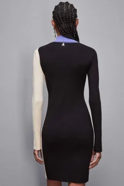 Abito Midi in maglia color block
