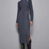 Abito midi in misto lana