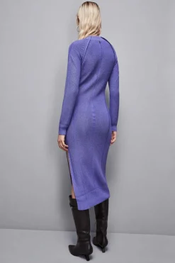 Abito midi in misto lana