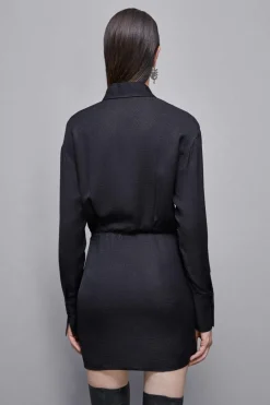 Abito mini in jacquard di viscosa