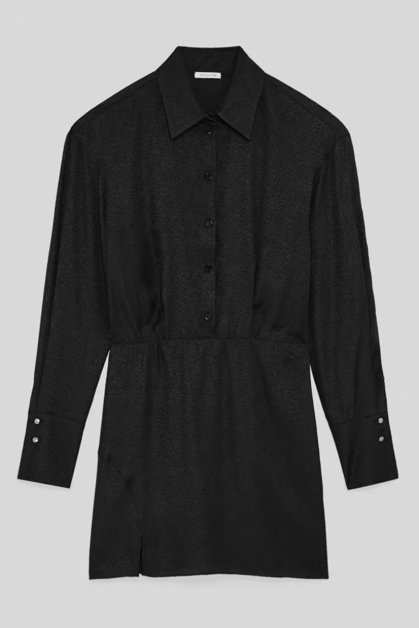 Abito mini in jacquard di viscosa