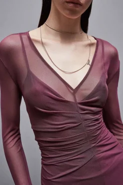 Abito mini in tulle stretch