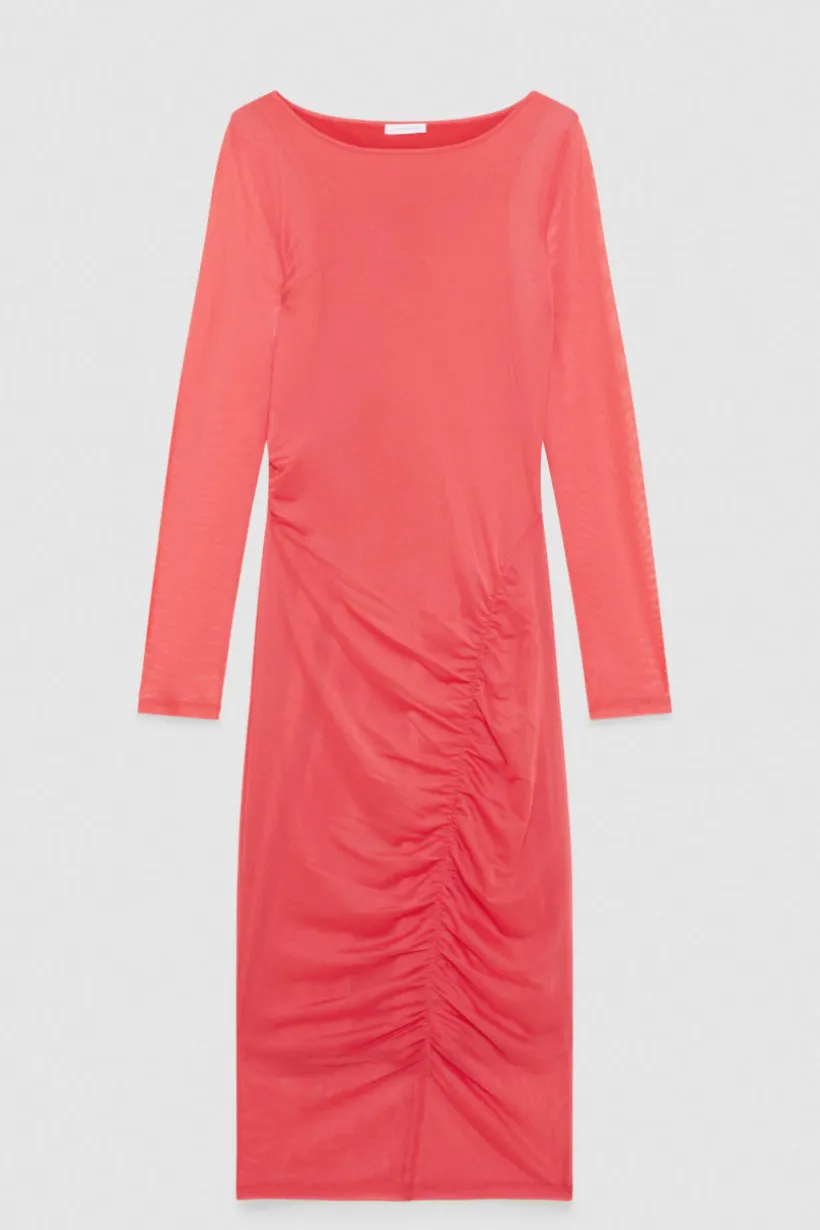 Abito stampato in tulle stretch