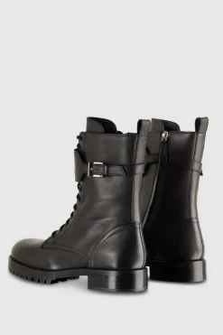 Anfibi in pelle con zip