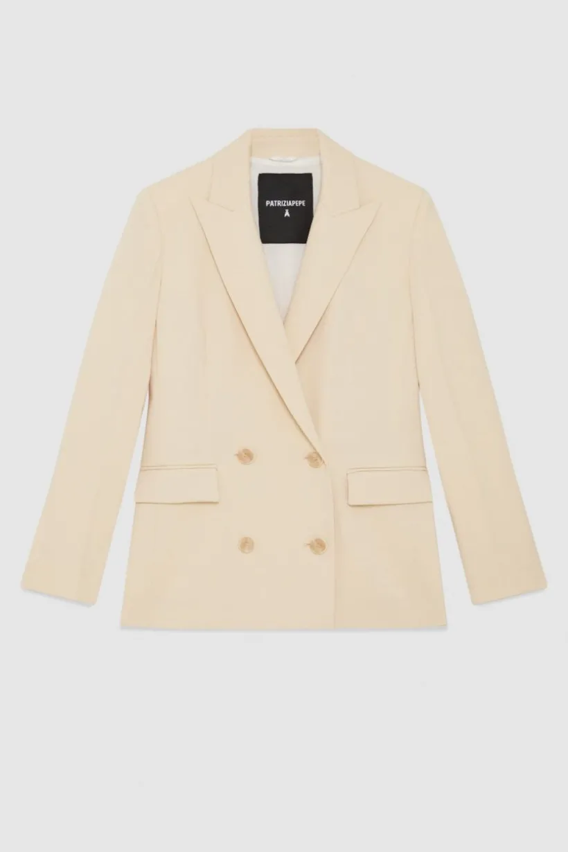 Blazer doppio petto in crepe Essential