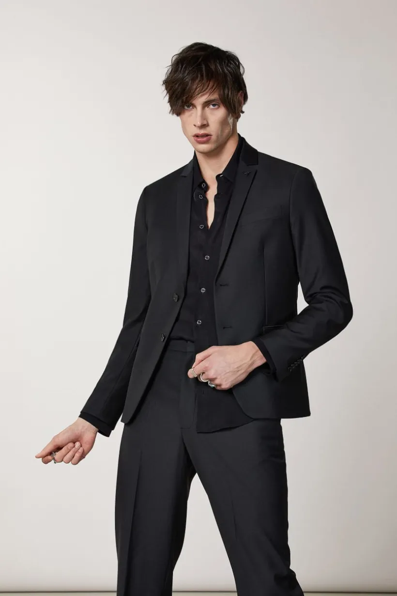 Blazer foderato in fresco lana