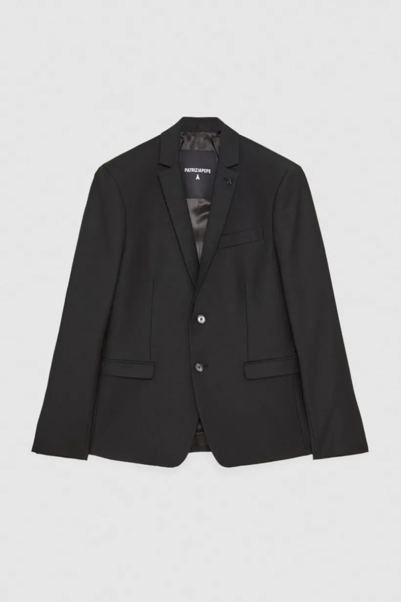 Blazer foderato in fresco lana
