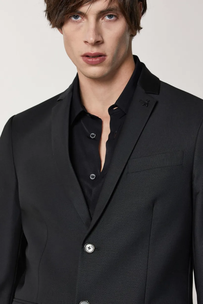 Blazer foderato in fresco lana