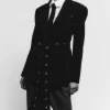 Blazer in crepe taglio maschile
