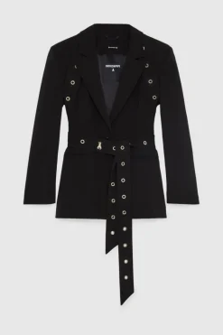 Blazer in crepe taglio maschile