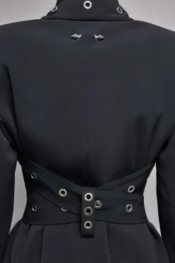 Blazer in crepe taglio maschile