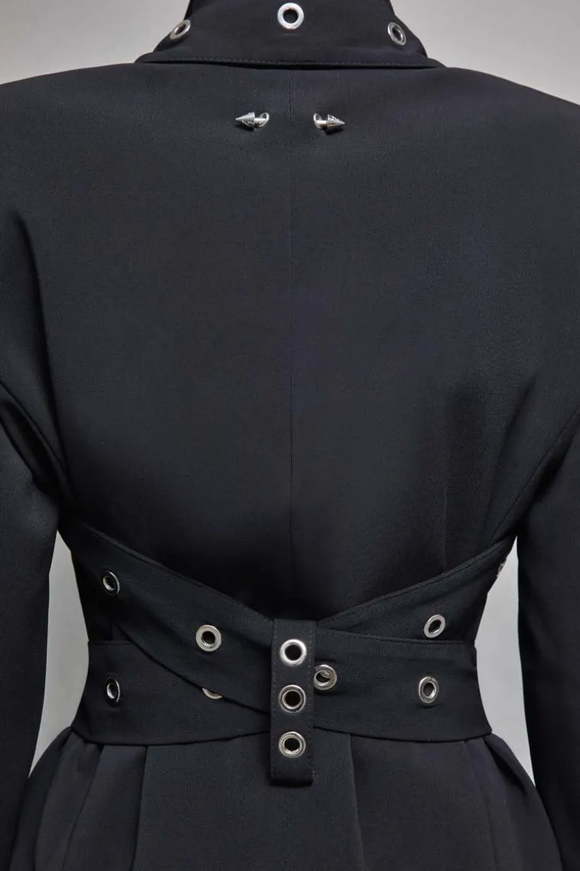 Blazer in crepe taglio maschile