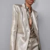 Blazer in raso crêpe
