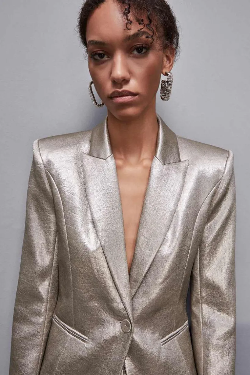 Blazer in raso crêpe