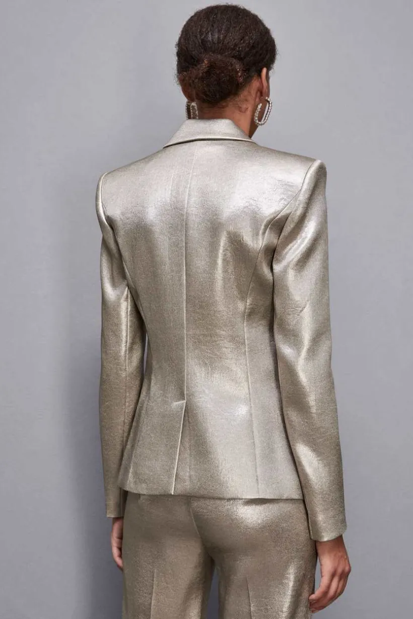 Blazer in raso crêpe