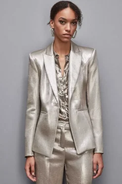 Blazer in raso crêpe