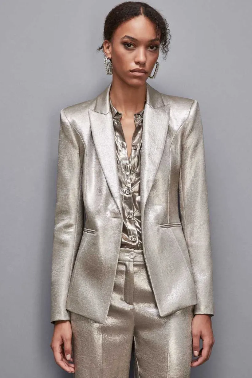 Blazer in raso crêpe