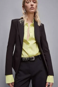 Blazer slim fit in twill