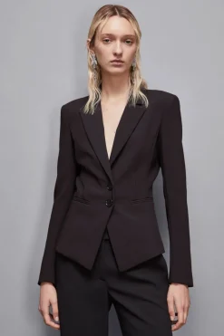 Blazer slim fit in twill