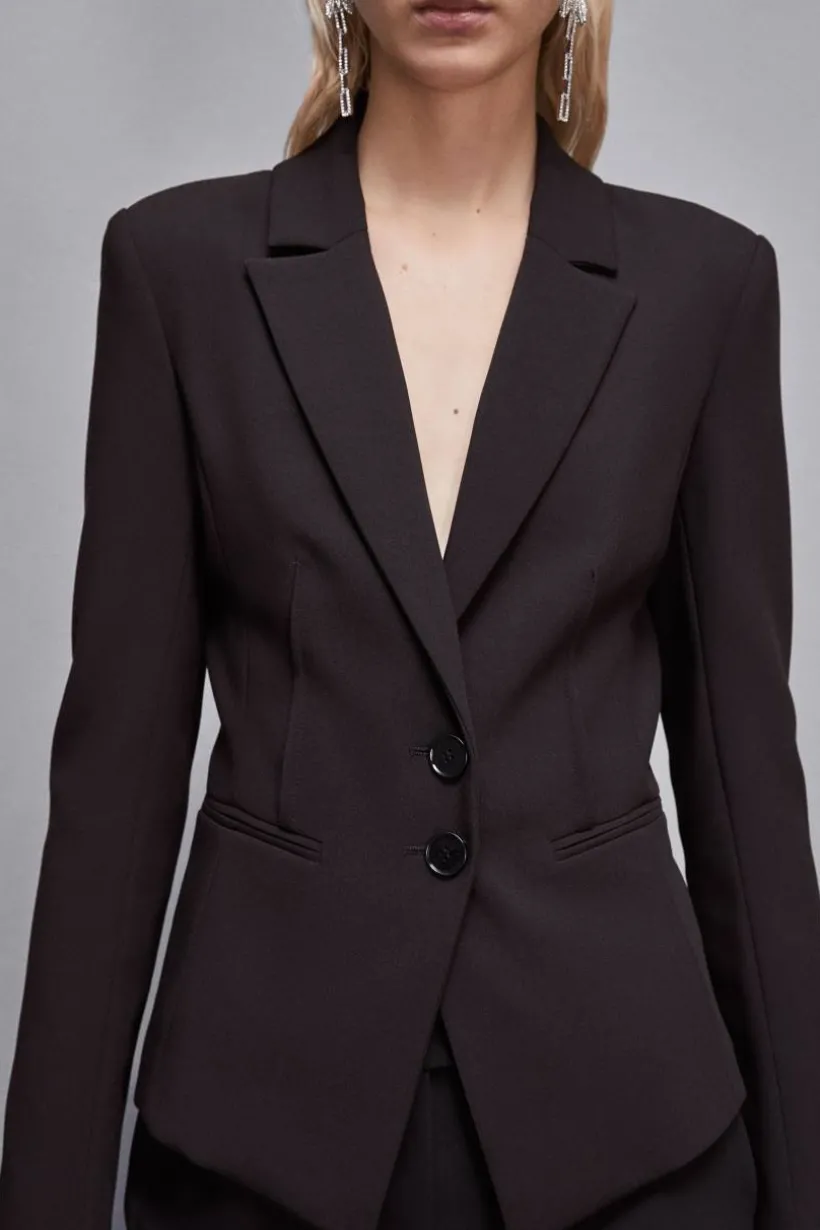Blazer slim fit in twill