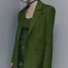 Blazer un bottone in flanella