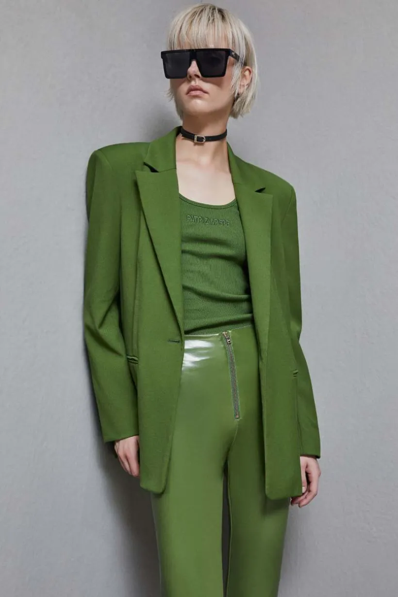 Blazer un bottone in flanella