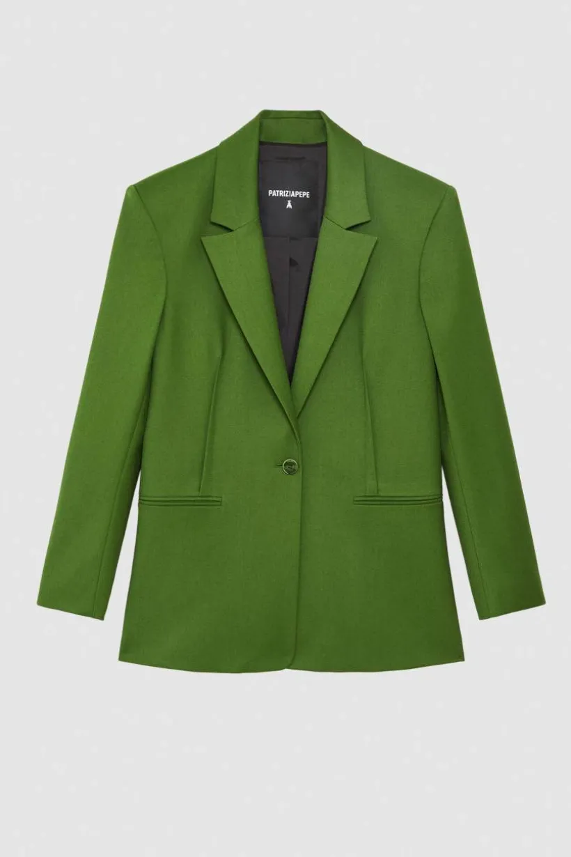 Blazer un bottone in flanella