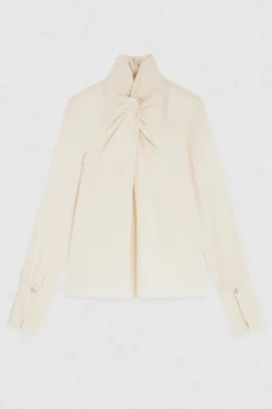 Blusa in twill di viscosa 