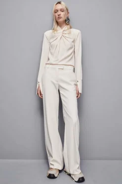 Blusa in twill di viscosa 