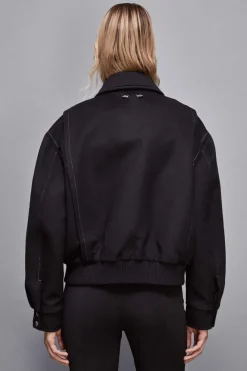 Bomber con ricamo cowgirl a contrasto