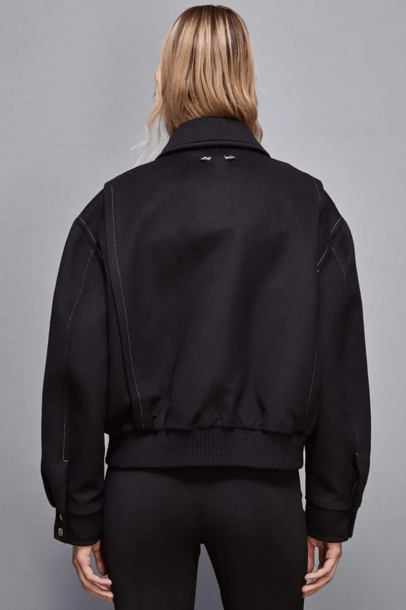 Bomber con ricamo cowgirl a contrasto