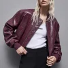Bomber imbottito in ecopelle