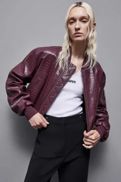 Bomber imbottito in ecopelle