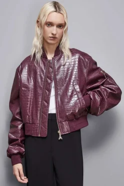 Bomber imbottito in ecopelle