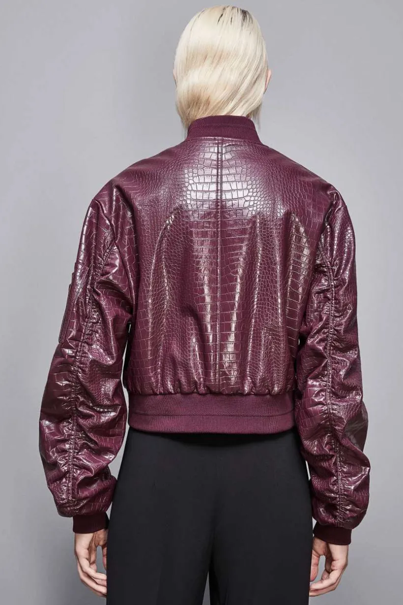 Bomber imbottito in ecopelle