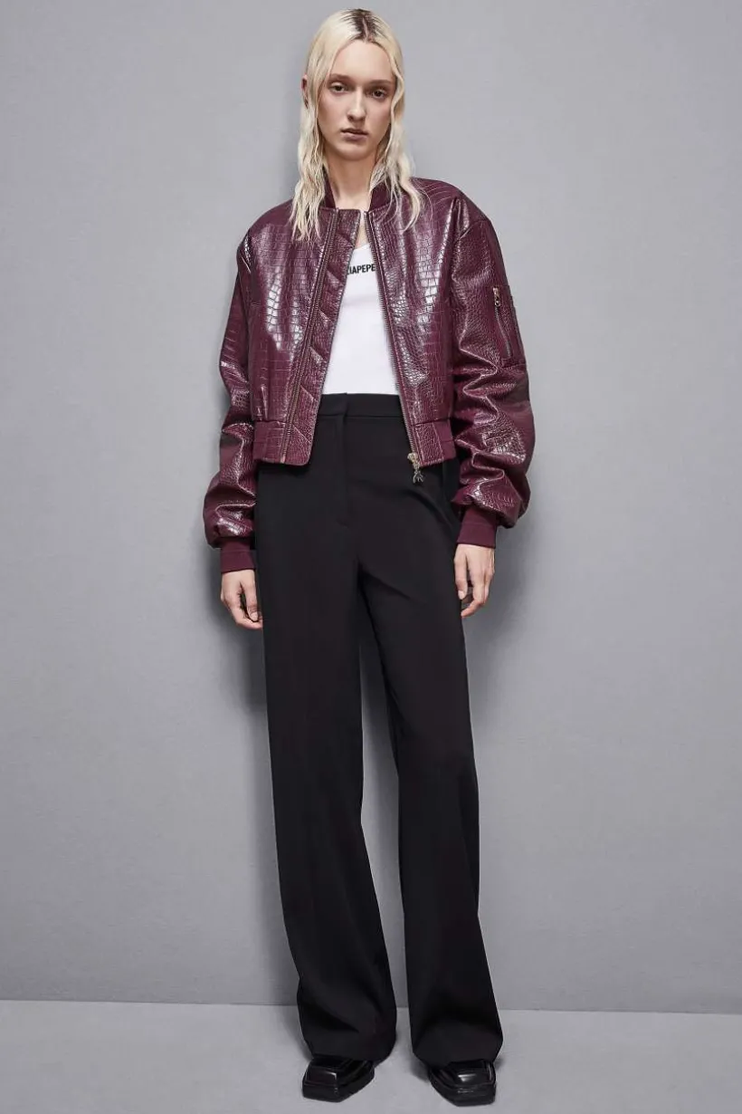 Bomber imbottito in ecopelle