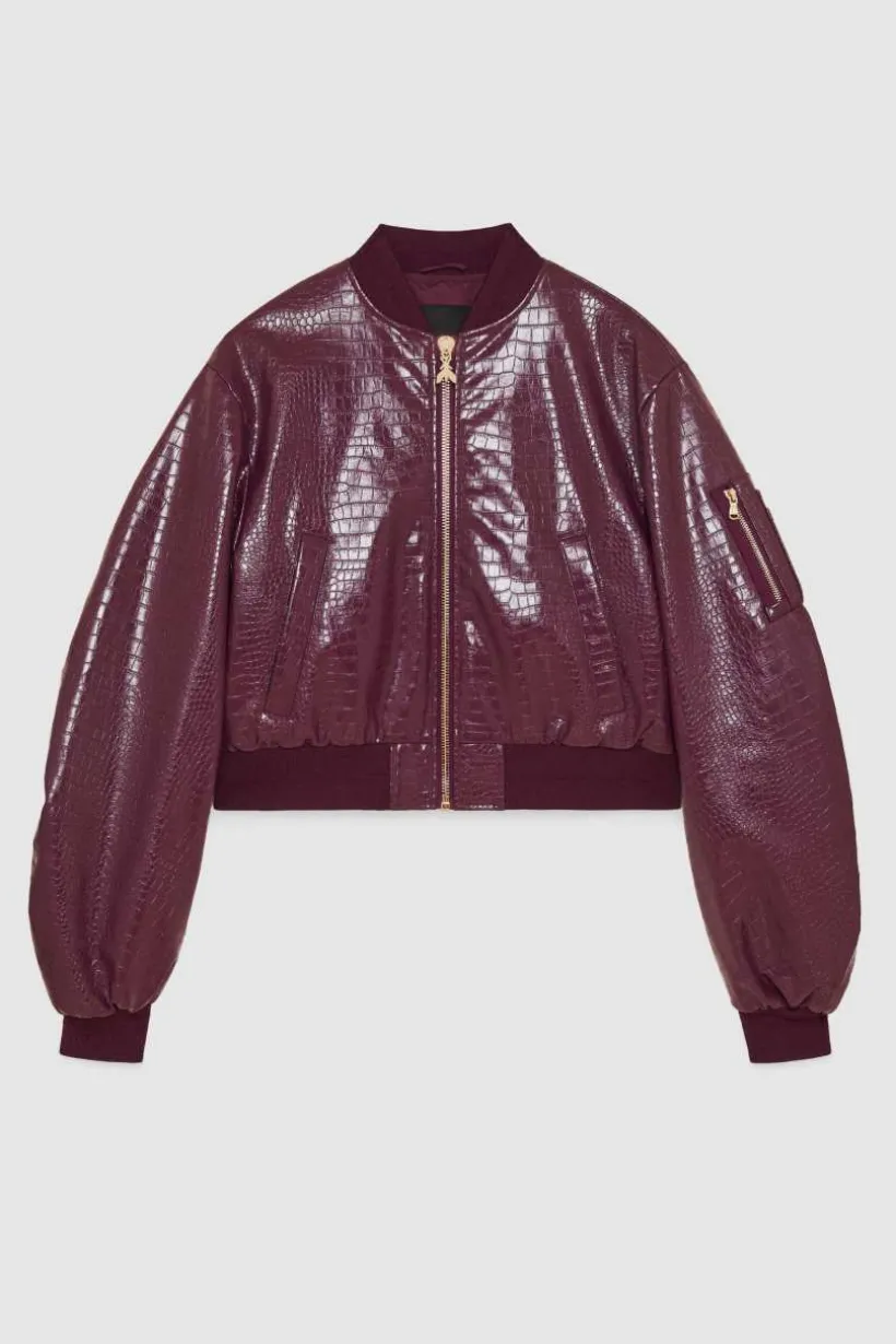 Bomber imbottito in ecopelle