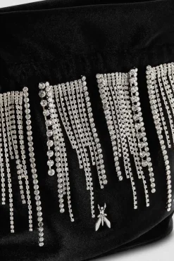Borsa a sacchetto con strass